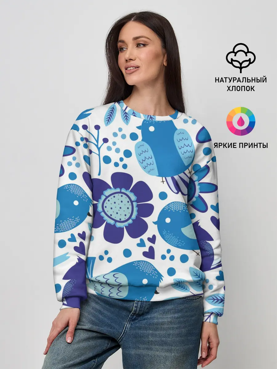 Женский свитшот / Воробушки