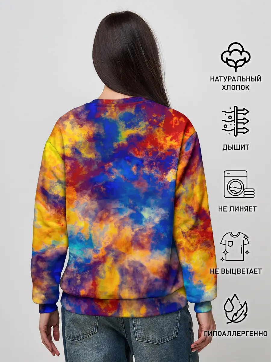 Женский свитшот / Огненно-синий полутон