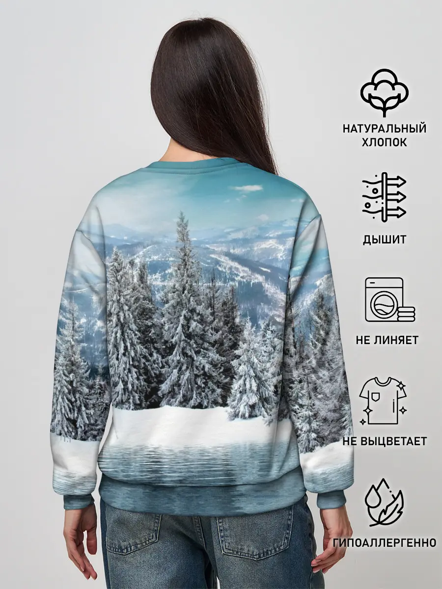 Женский свитшот / Зимний лес