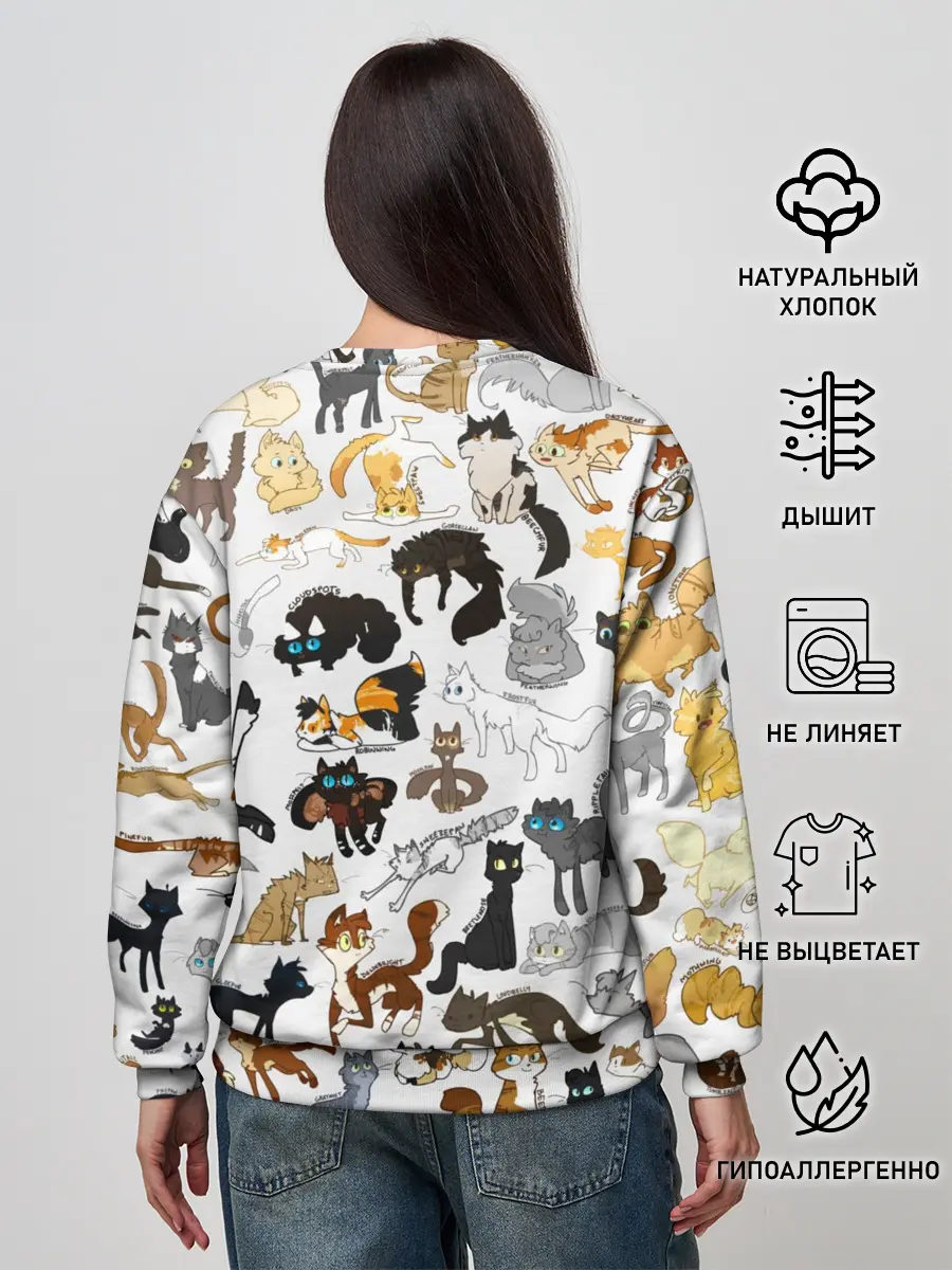 Женский свитшот / Котоколлаж 03