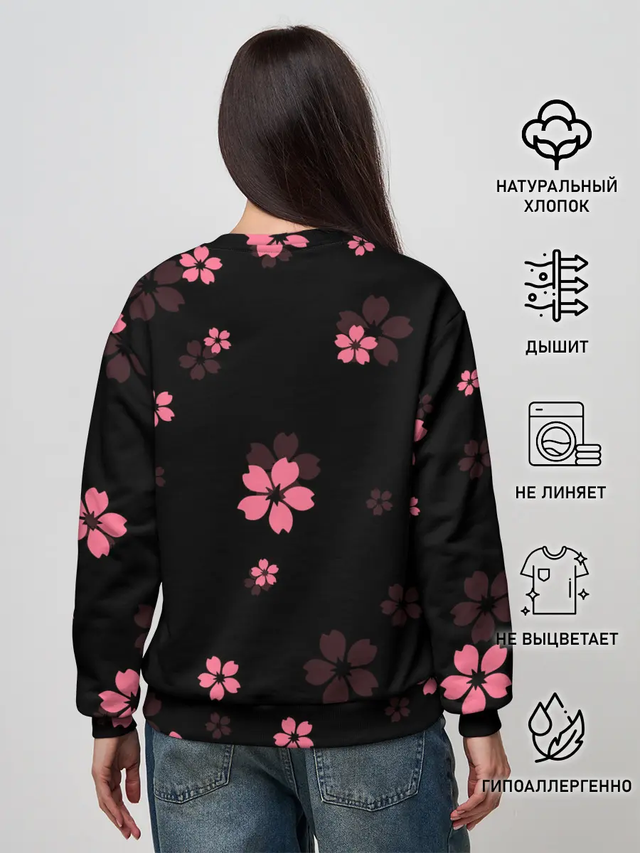 Женский свитшот / Надзуко Камадо в цветах