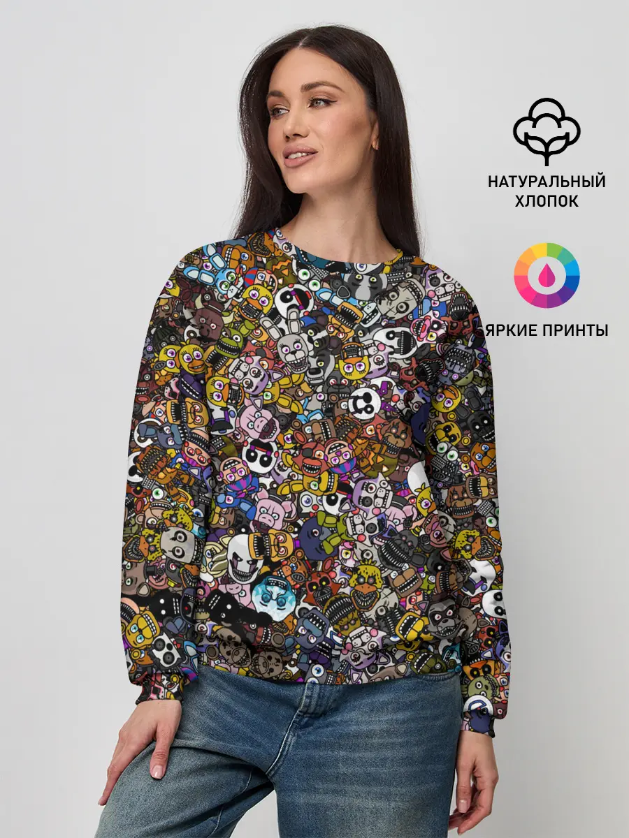 Женский свитшот / FNaF стикербомбинг