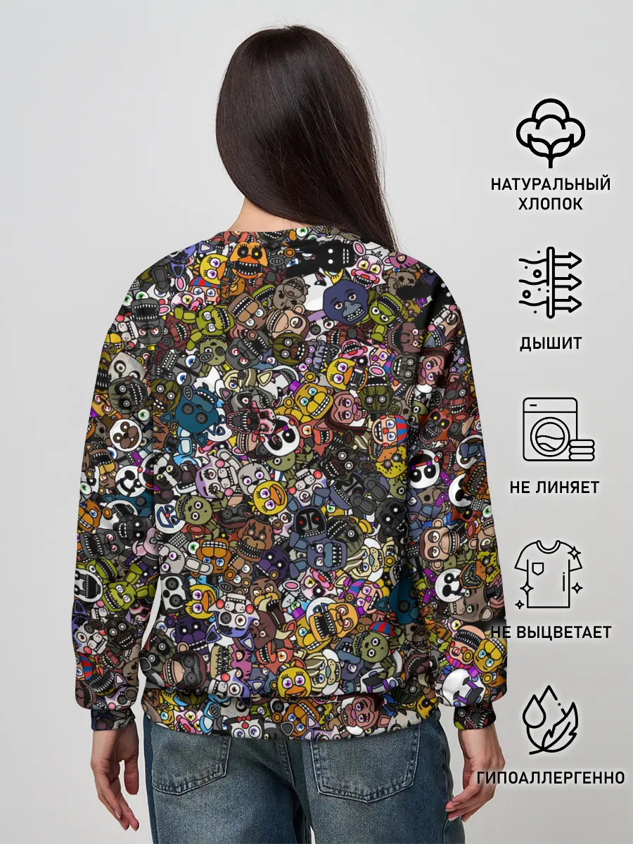 Женский свитшот / FNaF стикербомбинг