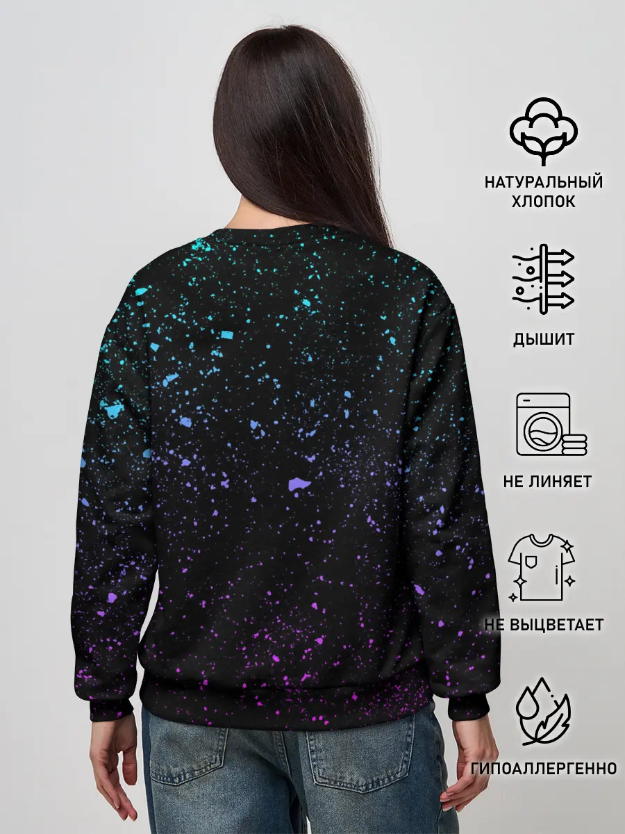 Женский свитшот / Star Platina на черном брызги