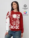 Женский свитшот / Im on the highway to hell AC/DC