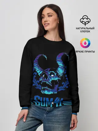 Женский свитшот / Horned skull