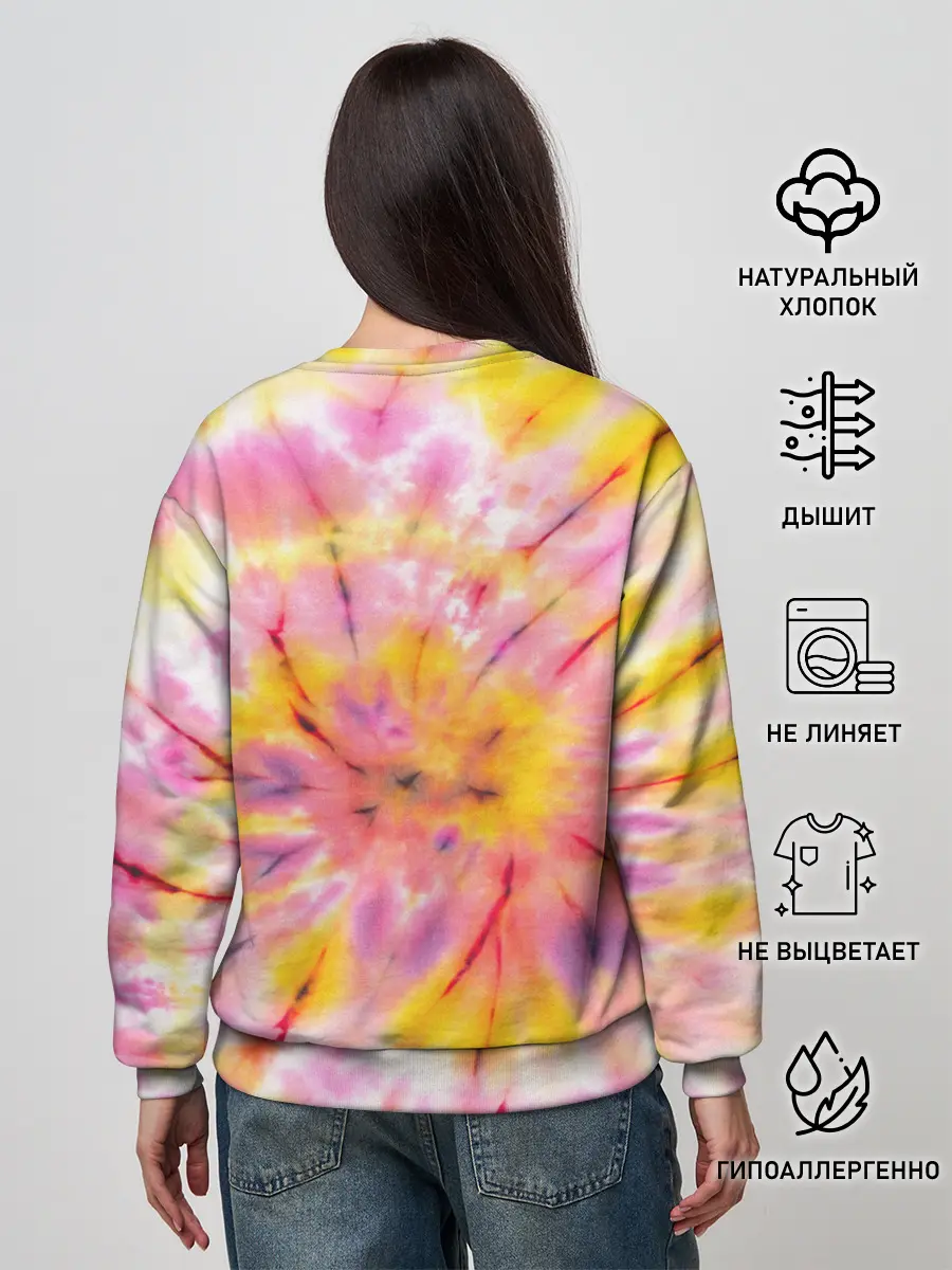 Женский свитшот / Rolling Stones tie-dye