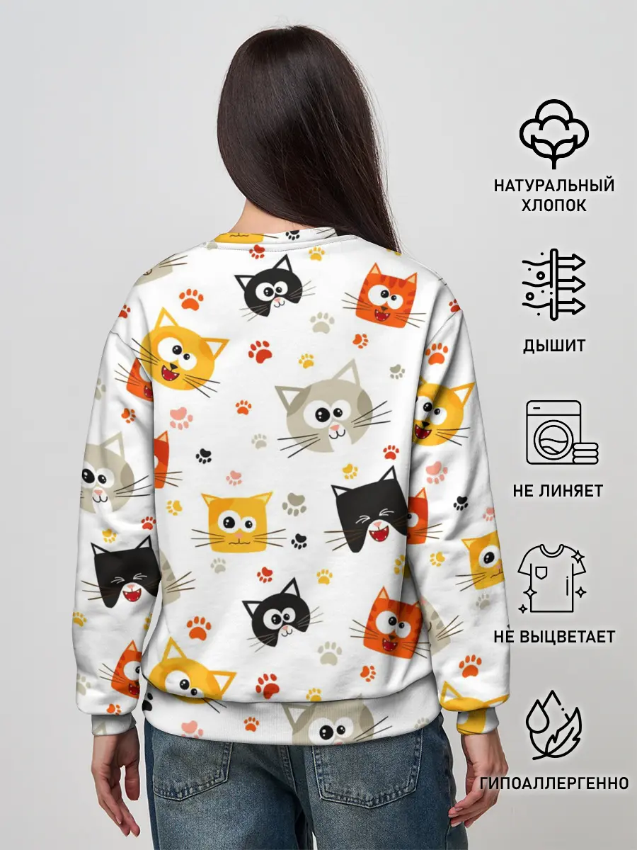 Женский свитшот / Котики с лапками