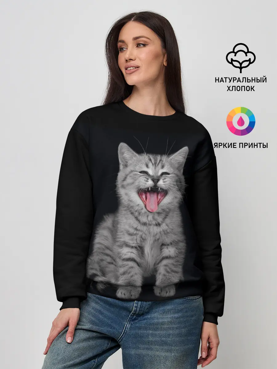 Женский свитшот / Котенок