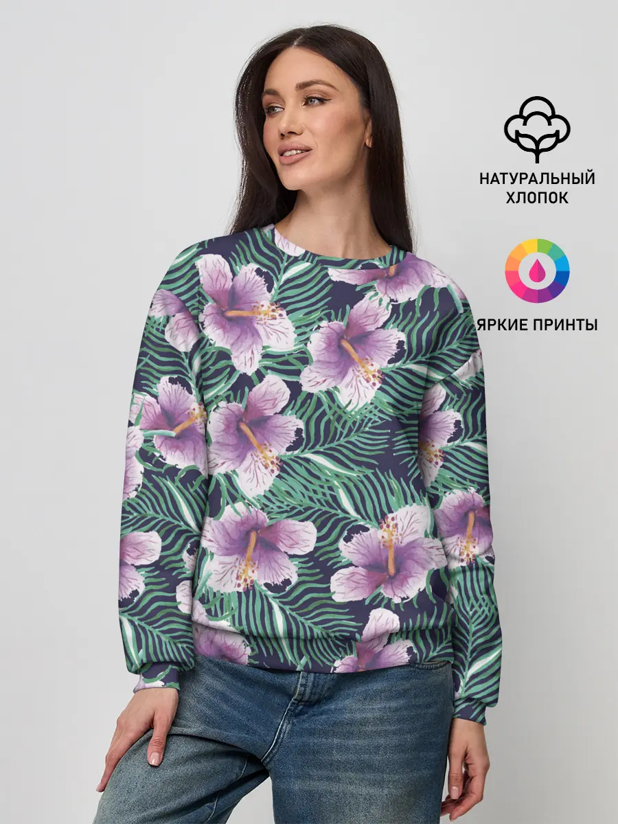 Женский свитшот / Тропический цветок