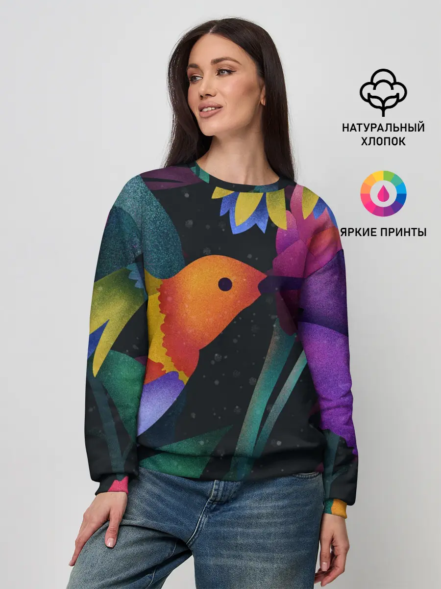 Женский свитшот / Колибри