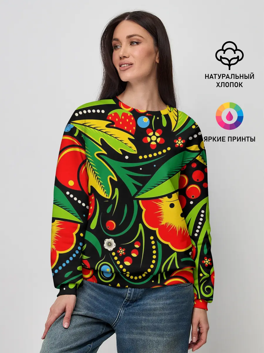 Женский свитшот / Цветы