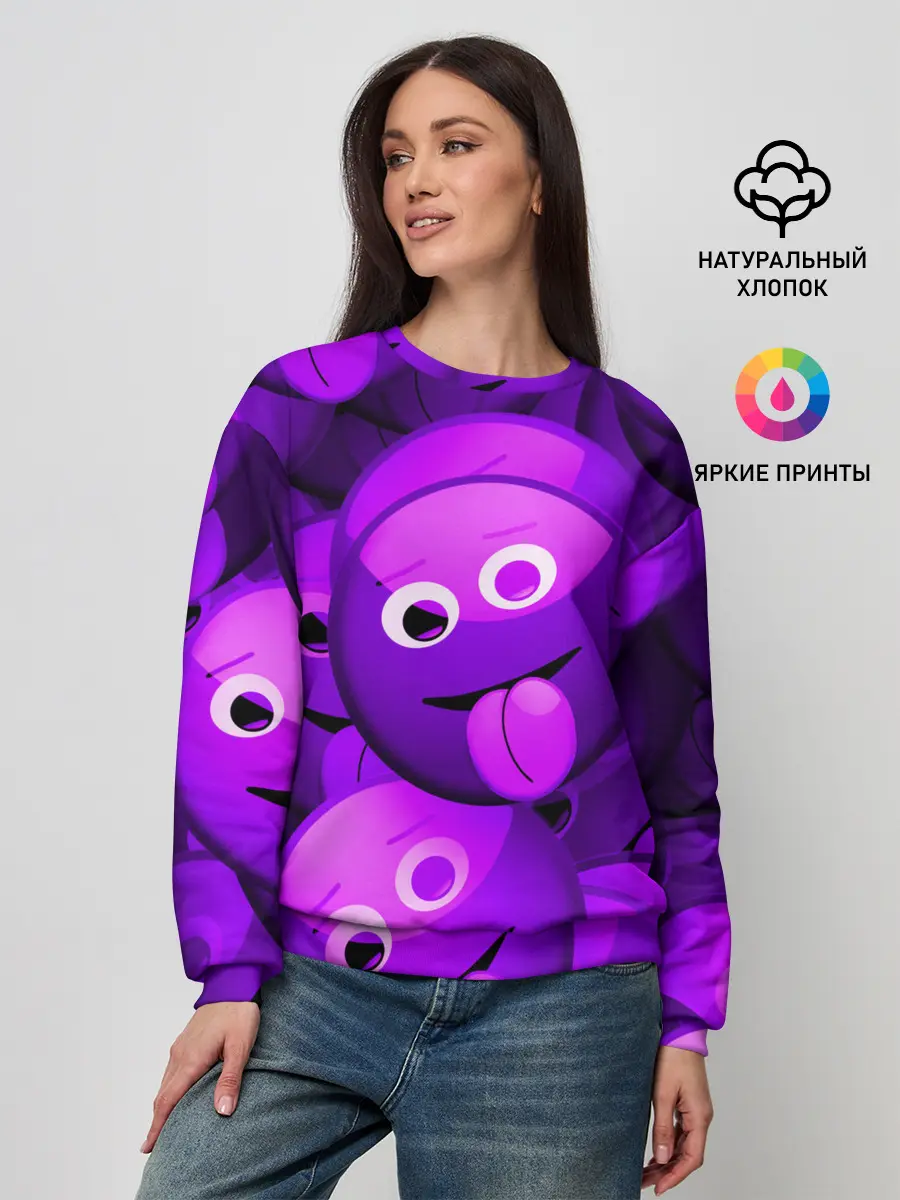 Женский свитшот / НЕОНОВЫЕ СМАЙЛЫ