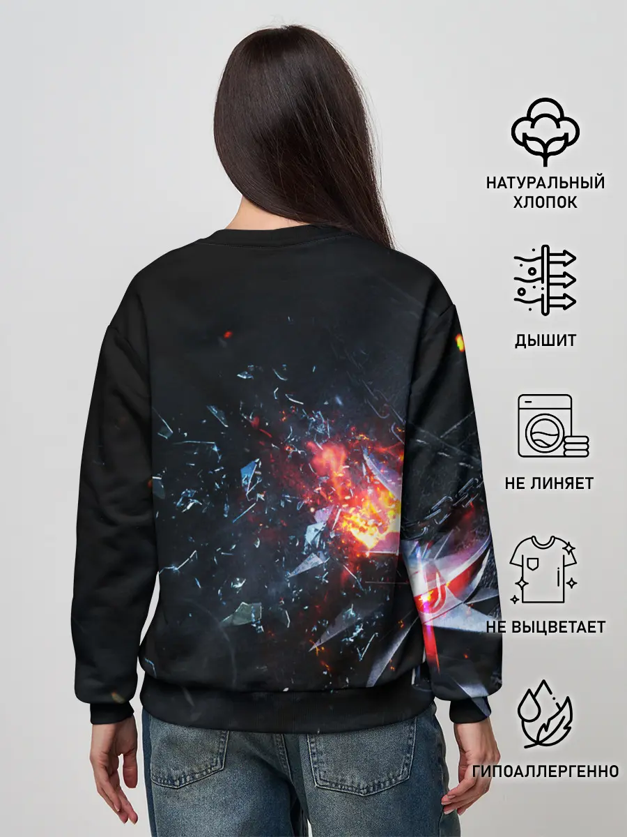 Женский свитшот / МЕДАЛЬОН ВЕДЬМАКА