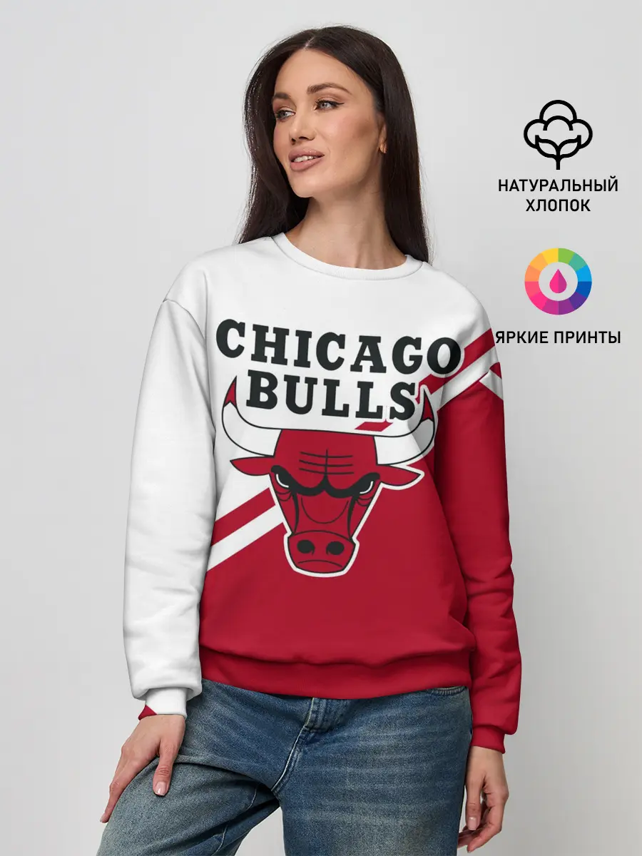 Женский свитшот / Chicago Bulls Red-White
