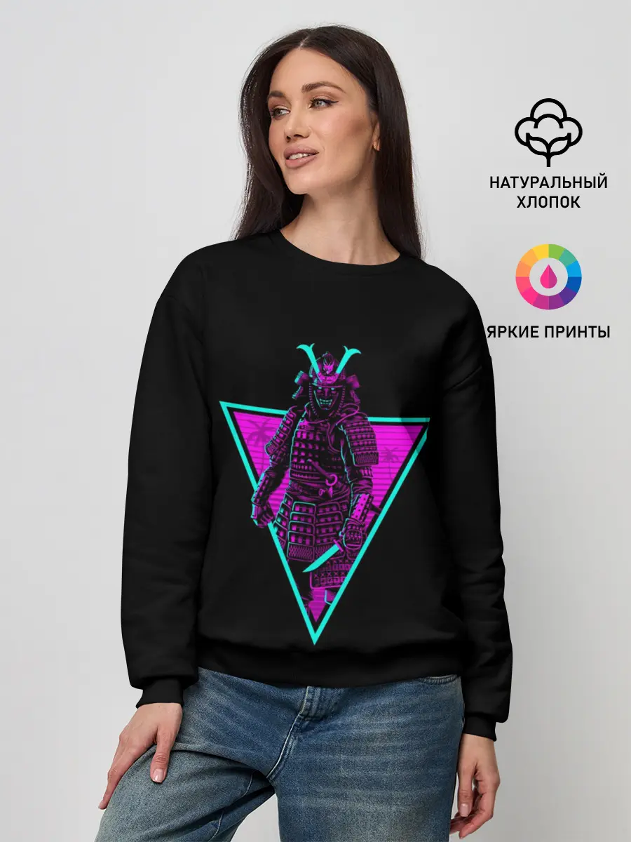 Женский свитшот / Samurai Retro Neon