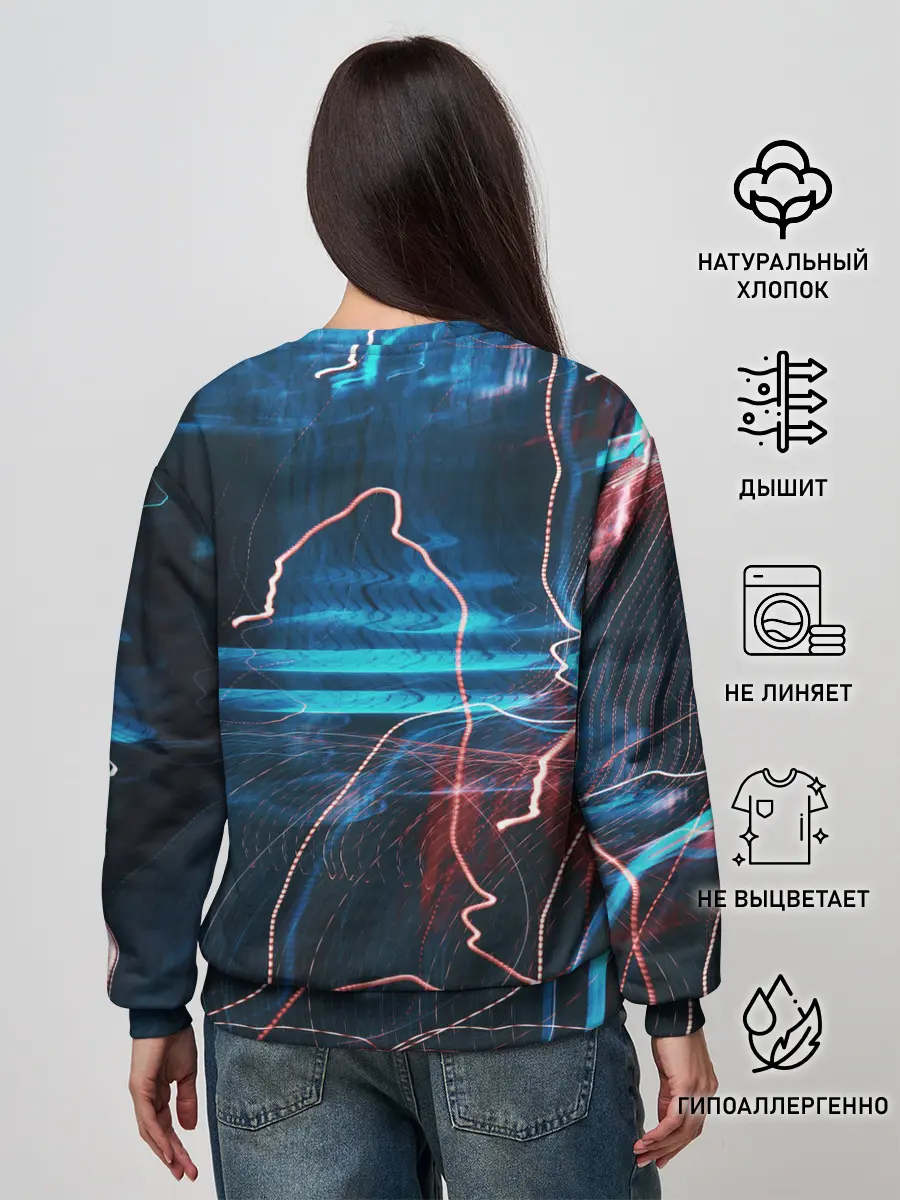 Женский свитшот / Freeze Light digital art