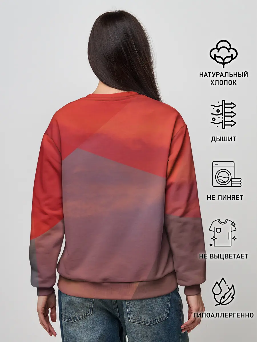 Женский свитшот / Misato Katsuragi на красном