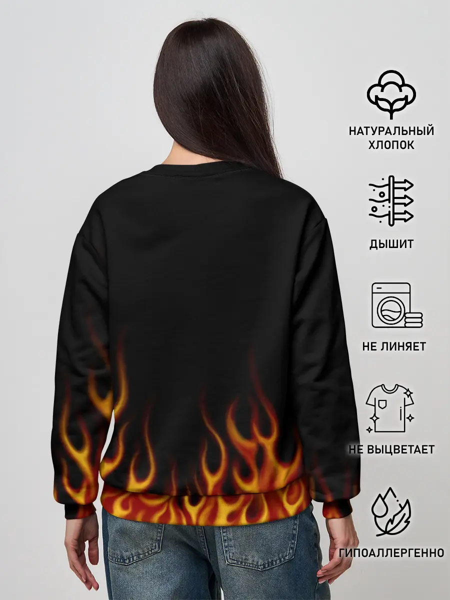 Женский свитшот / Пламя Old School