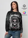 Женский свитшот / Индеец череп