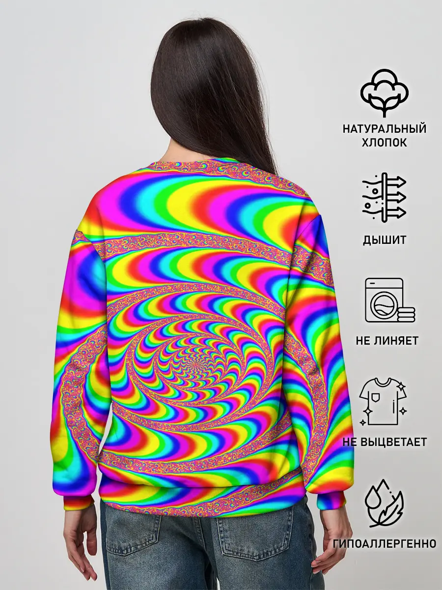 Женский свитшот / Оптическая текстура