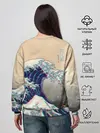 Женский свитшот / Kanagawa Wave Glitch Art