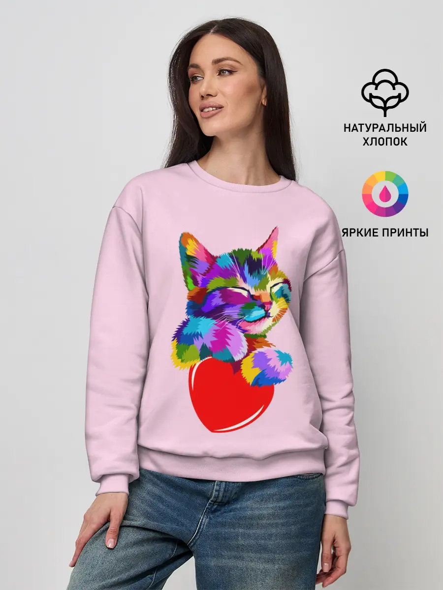 Женский свитшот / Кот