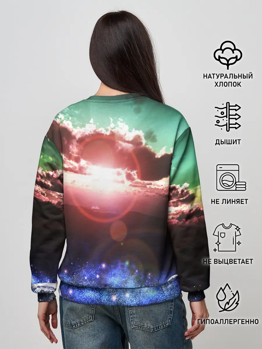 Женский свитшот / ЗАКАТ НОЧНОЙ