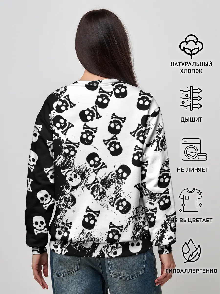 Женский свитшот / Черепа