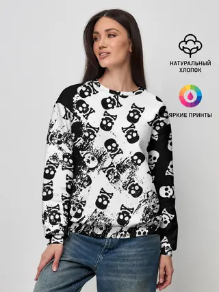 Женский свитшот / Черепа