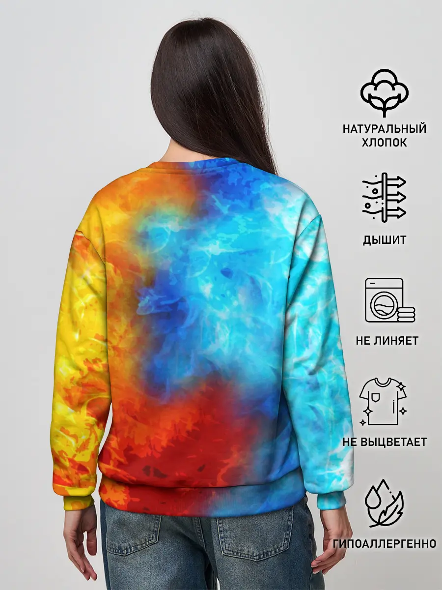 Женский свитшот / Битва огней x Драконы