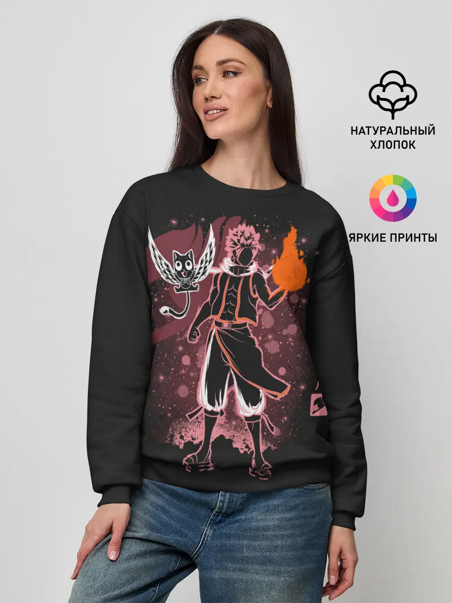 Женский свитшот / Нацу Драгнил и Хэппи