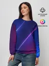 Женский свитшот / фиолетово 3d волны 2020