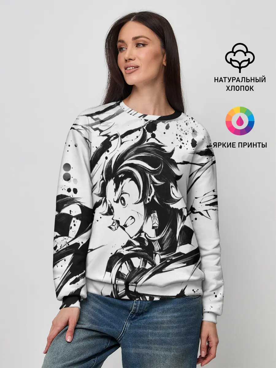 Женский свитшот / KIMETSU NO YAIBA TANJIRO KAMADO