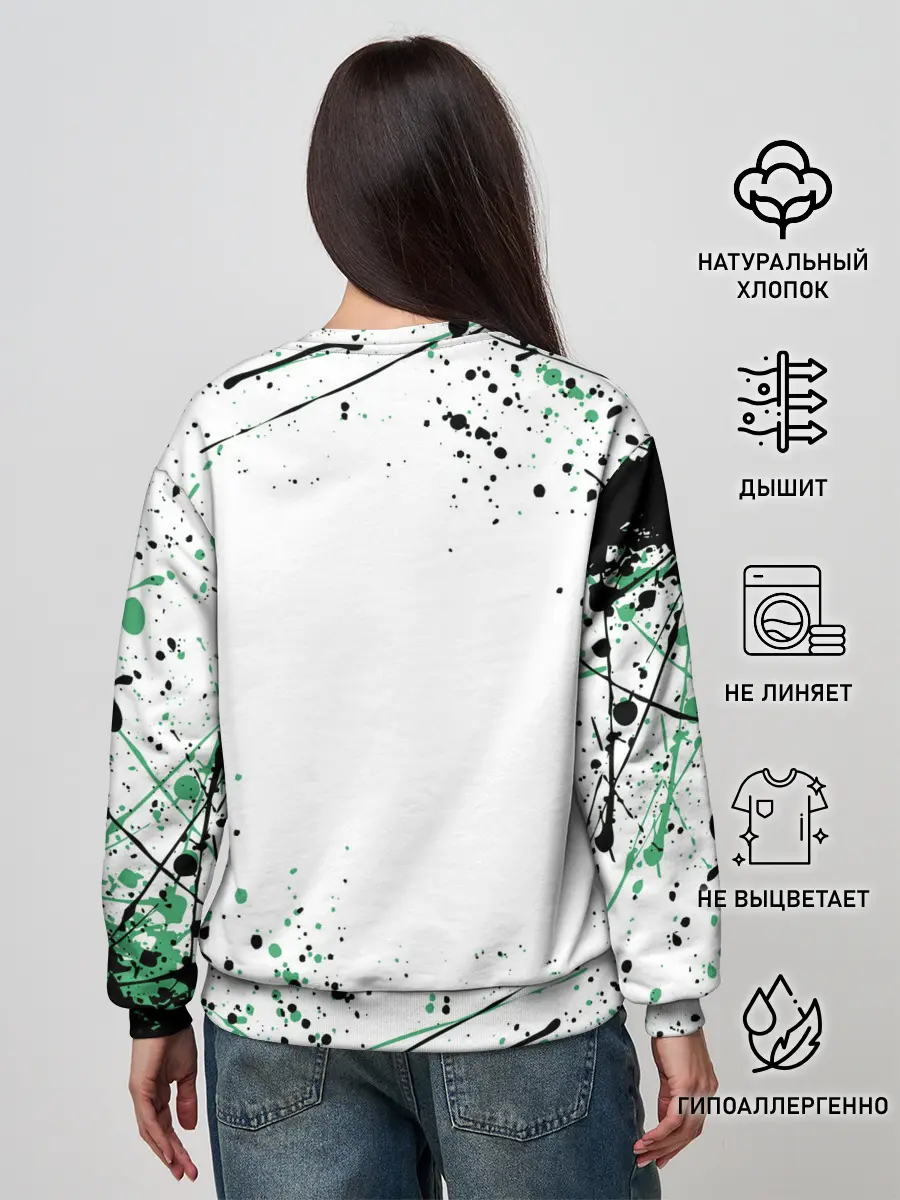 Женский свитшот / Брызги красок Demon Slayer