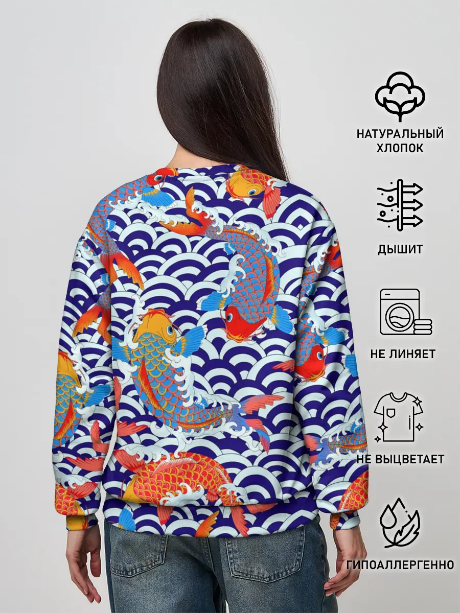 Женский свитшот / Карп Кои