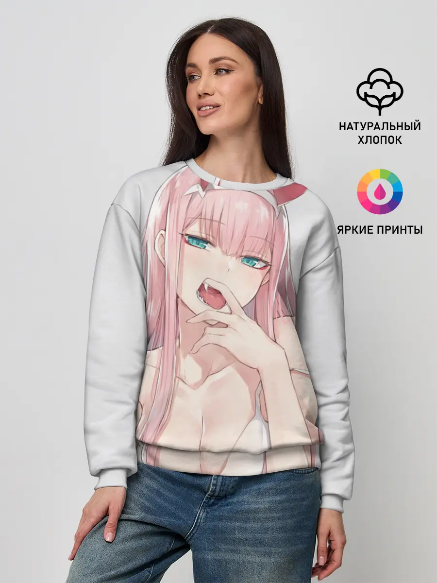 Женский свитшот / Ahegao Zero Two