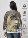 Женский свитшот / Волк лежит на снегу