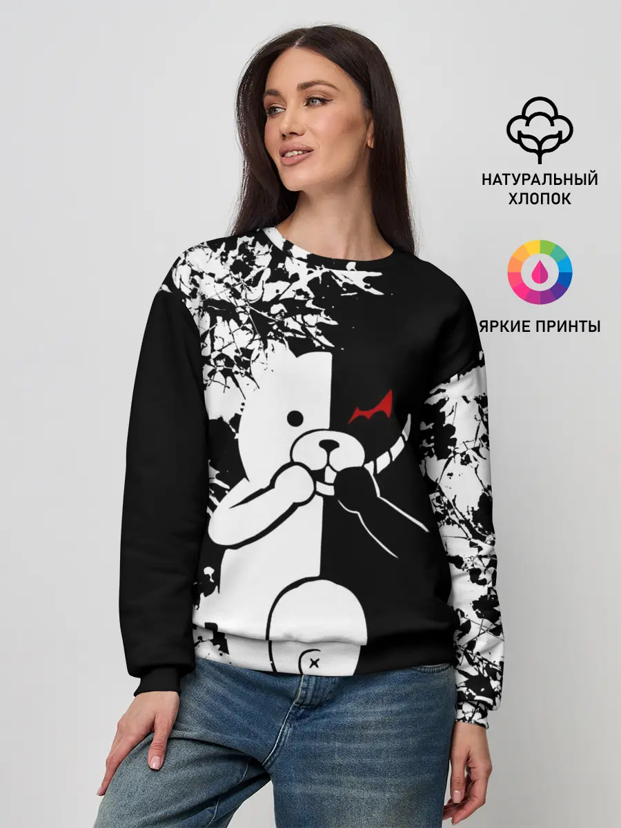 Женский свитшот / MONOKUMA держит руки