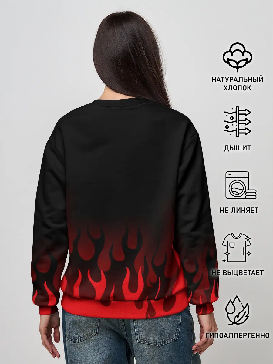 Женский свитшот / Монокума despair горит