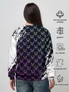 Женский свитшот / Монокума на фиолетовом паттерне