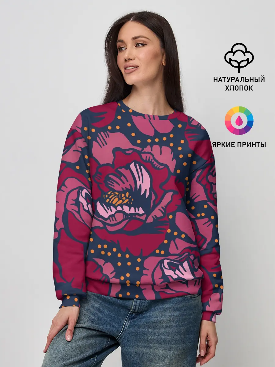 Женский свитшот / Цветы