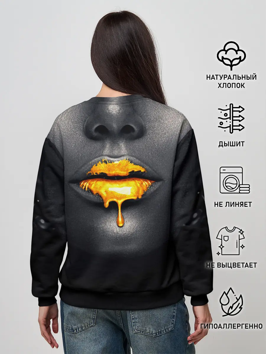 Женский свитшот / Мода: Губы