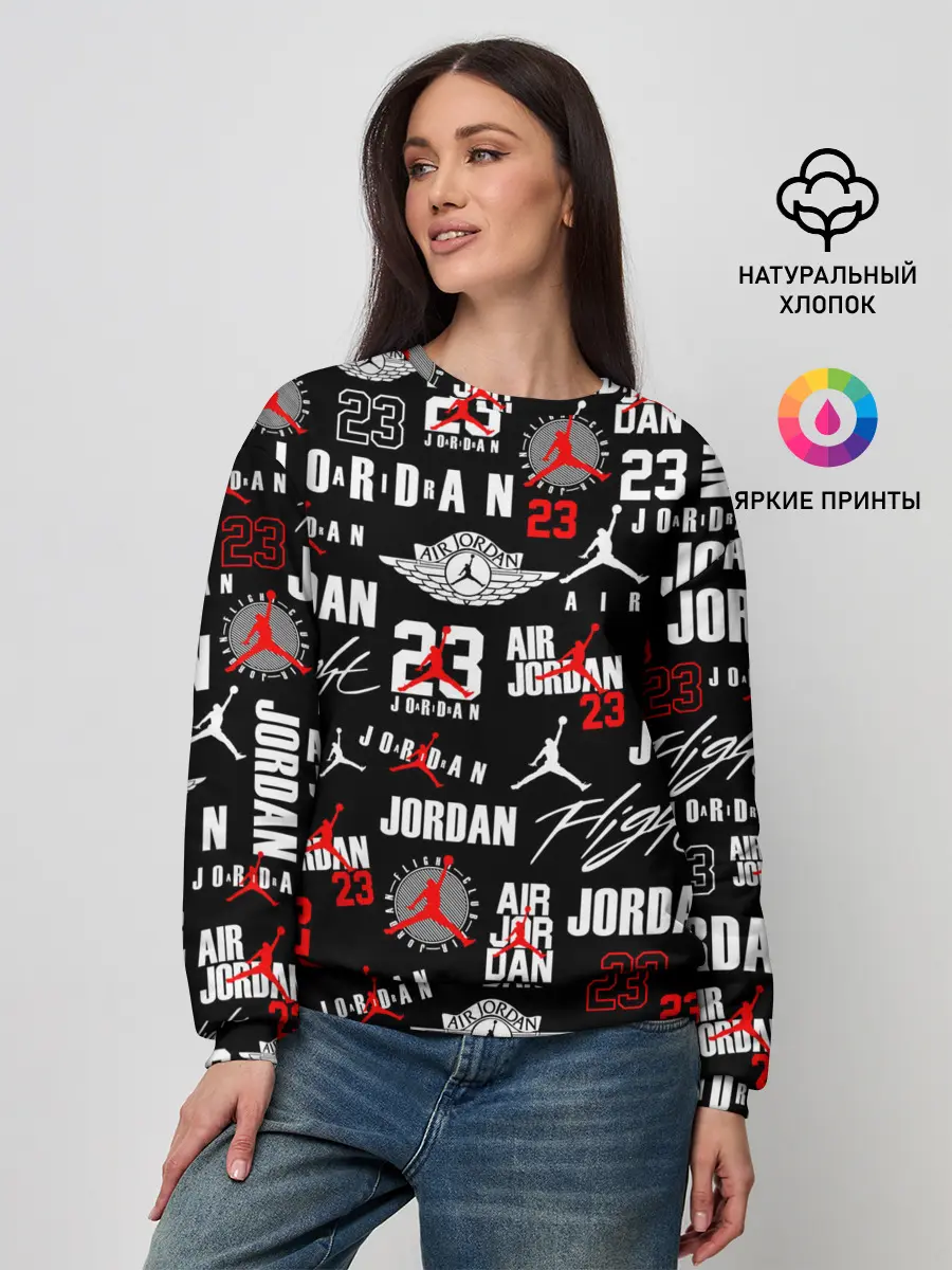 Женский свитшот / MICHAEL JORDAN LOGOBOMBING