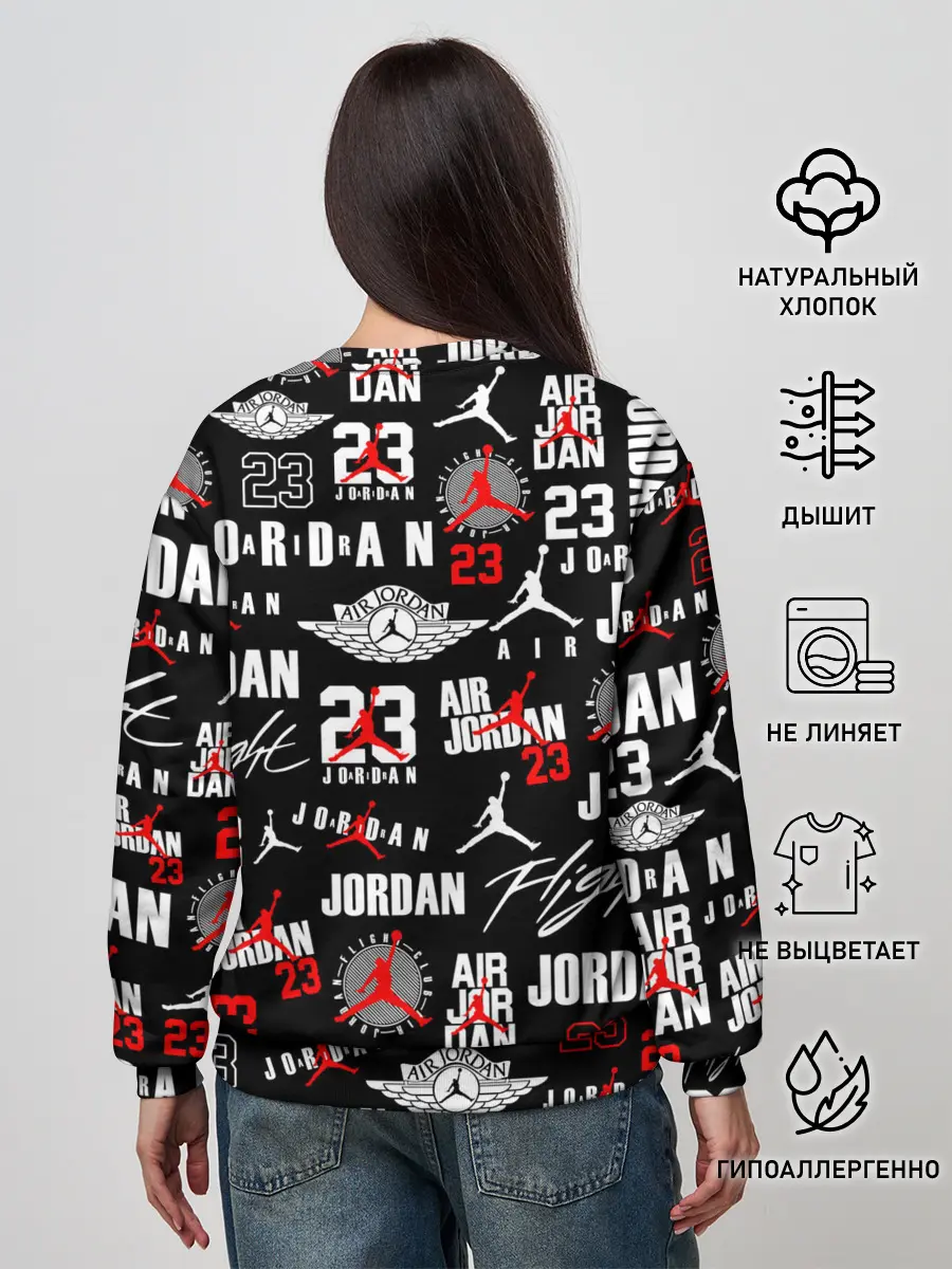 Женский свитшот / MICHAEL JORDAN LOGOBOMBING