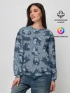 Женский свитшот / Камуфляж с котиками