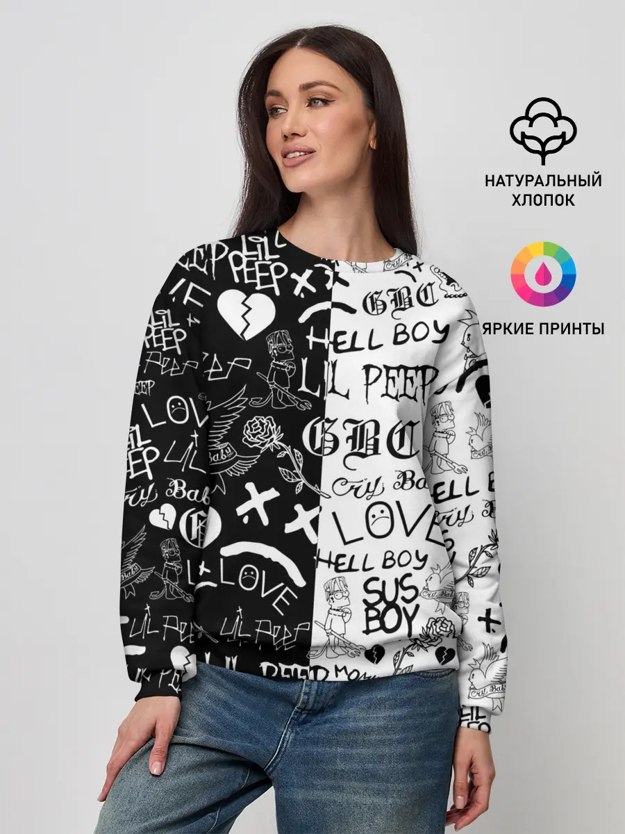 Женский свитшот / LIL PEEP LOGOBOMBING | ЛИЛ ПИП