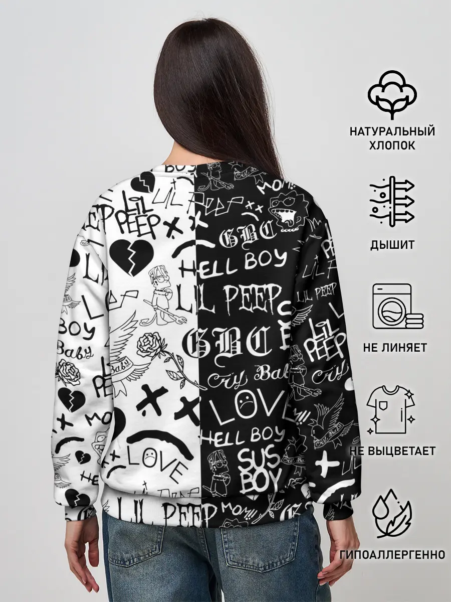 Женский свитшот / LIL PEEP LOGOBOMBING | ЛИЛ ПИП