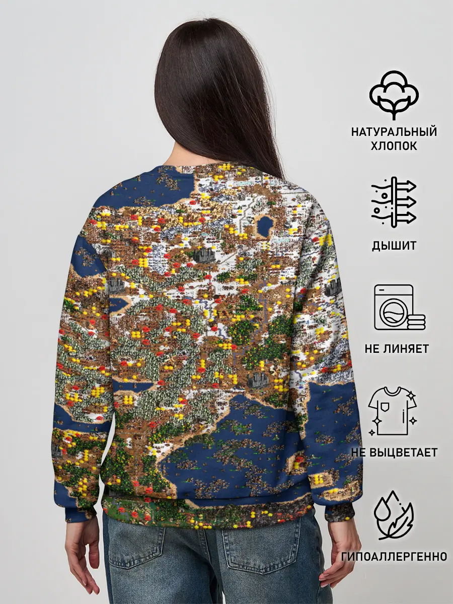 Женский свитшот / Герои 3 Карта