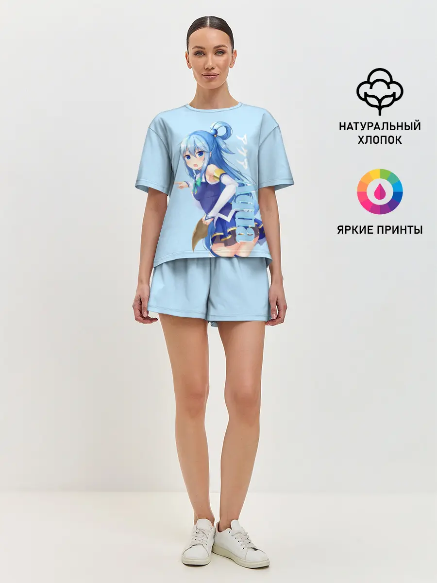 Женская пижама с шортами / коносуба аква поза